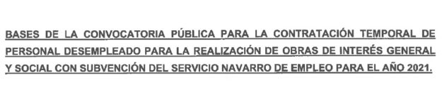 Bases Convocatoria Personal Limpieza